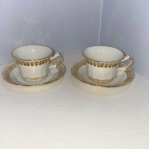 Laughlin China Semi Vitreousus Colonial Elizabethan Classic Tea Cup Saucer